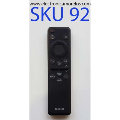 CONTROL REMOTO SAMSUNG ORIGINAL  PARA SMART TV, CON COMANDO DE VOZ / NUMERO DE PARTE BN59-01432D / 649E-VGTM2360E / BN5901432D / MODELOS UN75AU8000F / QN65Q65BAF / UN65AU8200F / QN55Q65CAFXZX / UN55CU800OF / QN55Q60CAFXZX / MAS MODELOS EN DESCRIPCION...